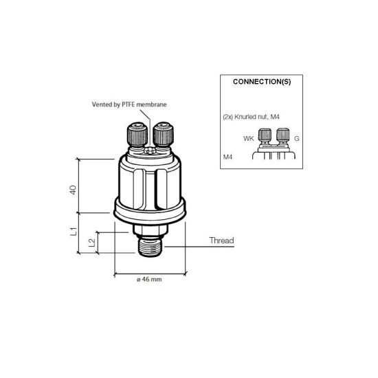 VDO Oliedrukgever M10x1.0