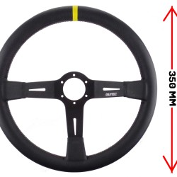 Stuur L-tec 3 spaaks leer 65mm diep