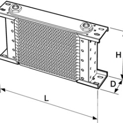 10 rij oliekoeler M22 405 breed